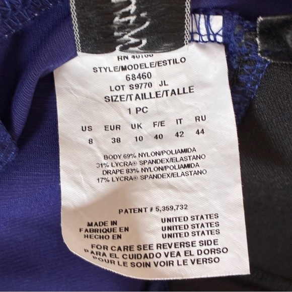 Miraclesuit Purple Slimming Ruched Swimsuit One Piece 8 - Picture 9 of 11